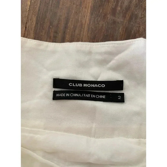 Club Monaco White Tweed Flowy A-Line Midi Skirt Size 2 - Picture 2 of 4